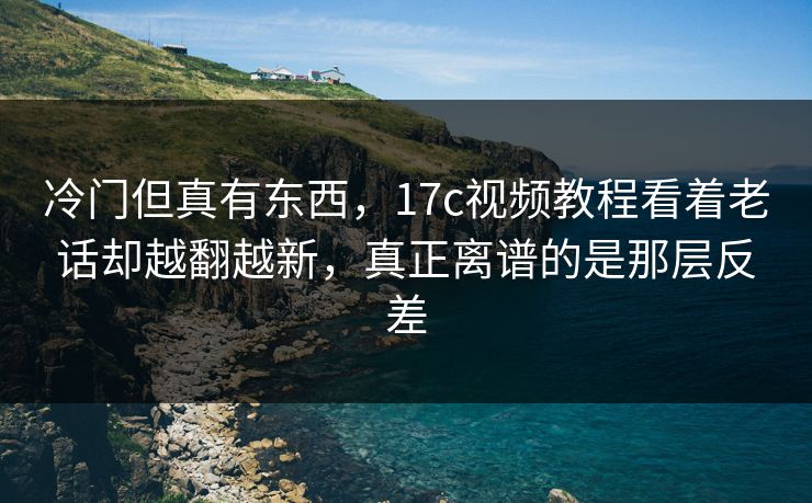 冷门但真有东西，<strong>17C</strong>视频教程看着老话却越翻越新，真正离谱的是那层反差